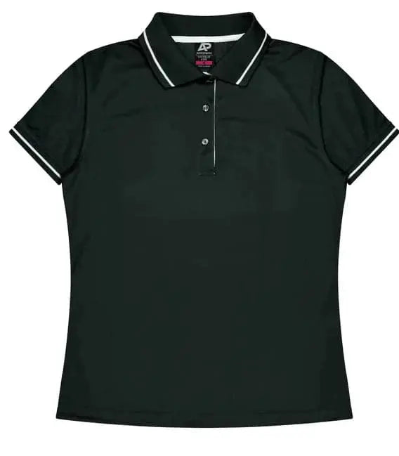 Aussie Pacific Cottesloe Lady Polo Shirt 2319  Aussie Pacific BLACK/WHITE 6